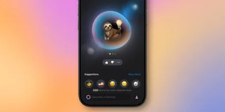 Sugestii automate de Genmoji în iOS 27, bazate pe fotografii și text.