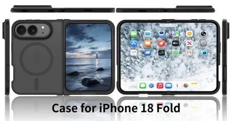 Huse pentru iPhone pliabil, evidențiind designul și specificațiile viitorului model Apple.