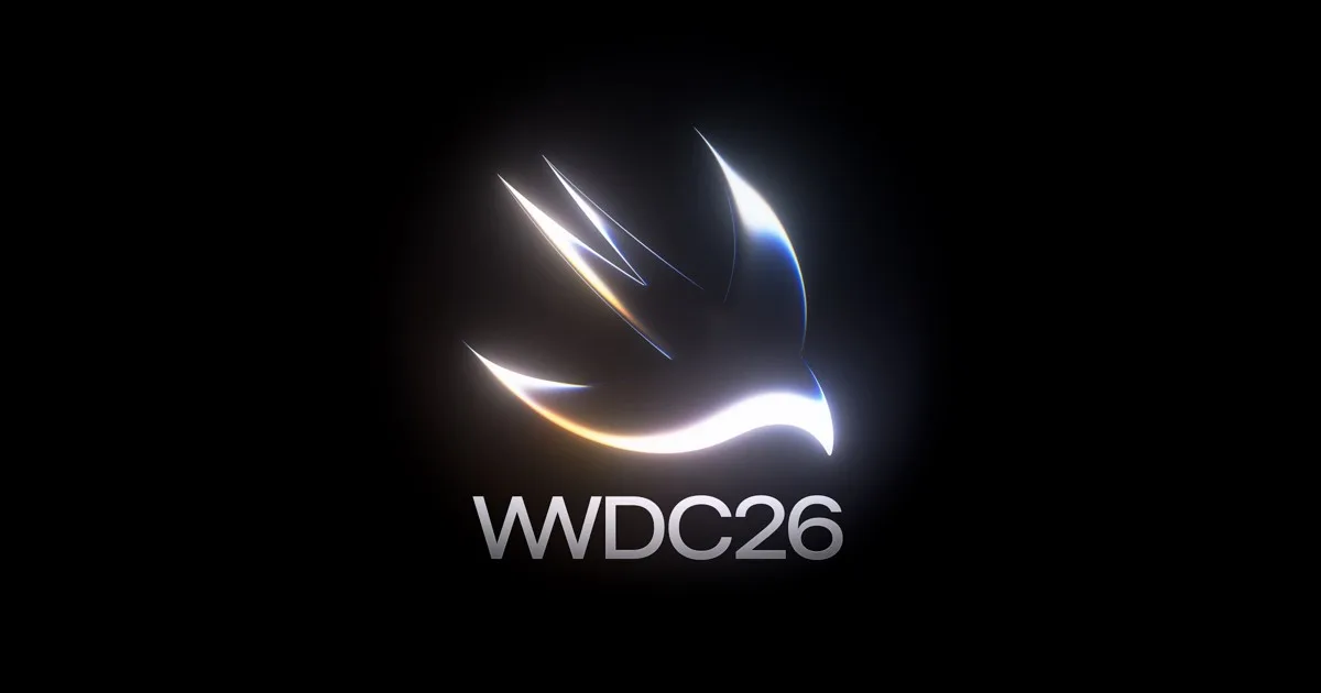 Logo-ul WWDC26 cu un design modern și elegant.