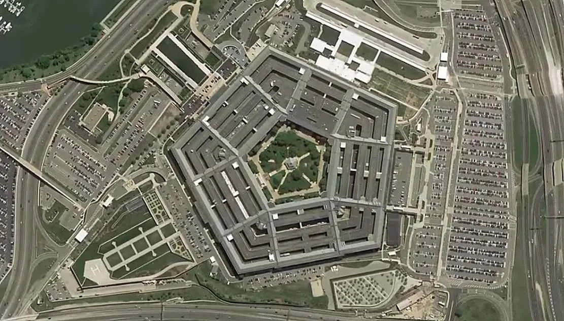 Vedere aeriană a clădirii Pentagonului din Washington D.C.