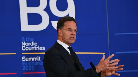 Mark Rutte discută despre sprijinul financiar pentru Ucraina în cadrul NATO.