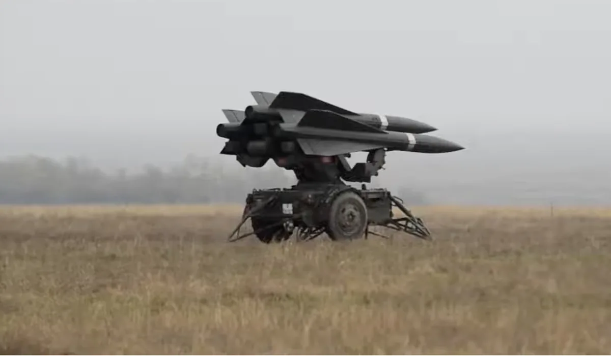 Sistem de rachete HAWK pregătit pentru utilizare în apărarea aeriană.