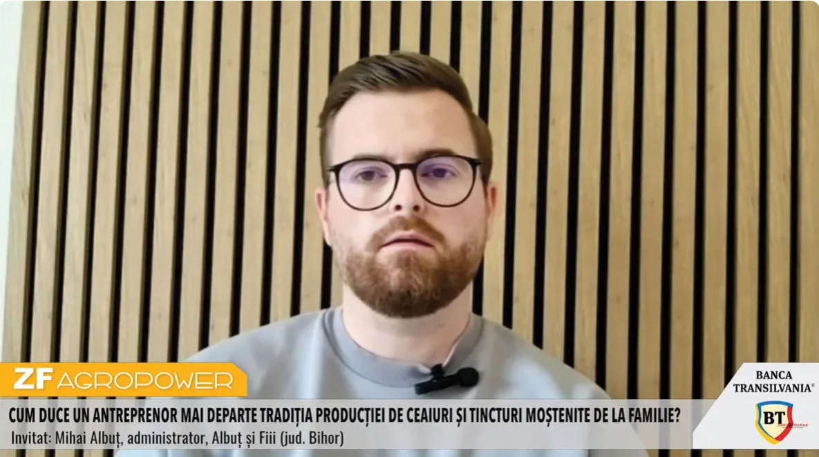 Mihai Albuț discută despre extinderea afacerii de ceaiuri și tincturi în hipermarketuri.
