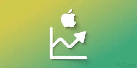 Grafic care ilustrează creșterea acțiunilor Apple în contextul deficitului de memorie.