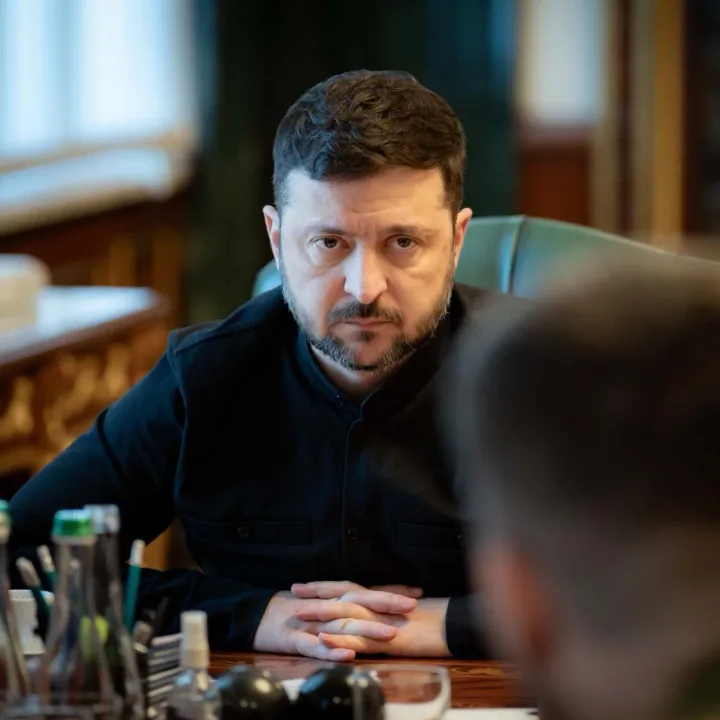 Volodimir Zelenski discutând despre situația feroviară din Ucraina.