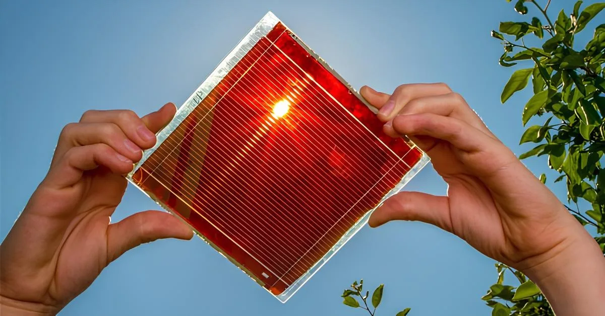 Celule solare din perovskit expuse la soare, evidențiind inovația în energie regenerabilă.