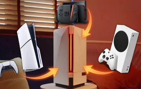 Proiect inovator ce combină PS5, Xbox Series S și Nintendo Switch 2 într-un singur dispozitiv.