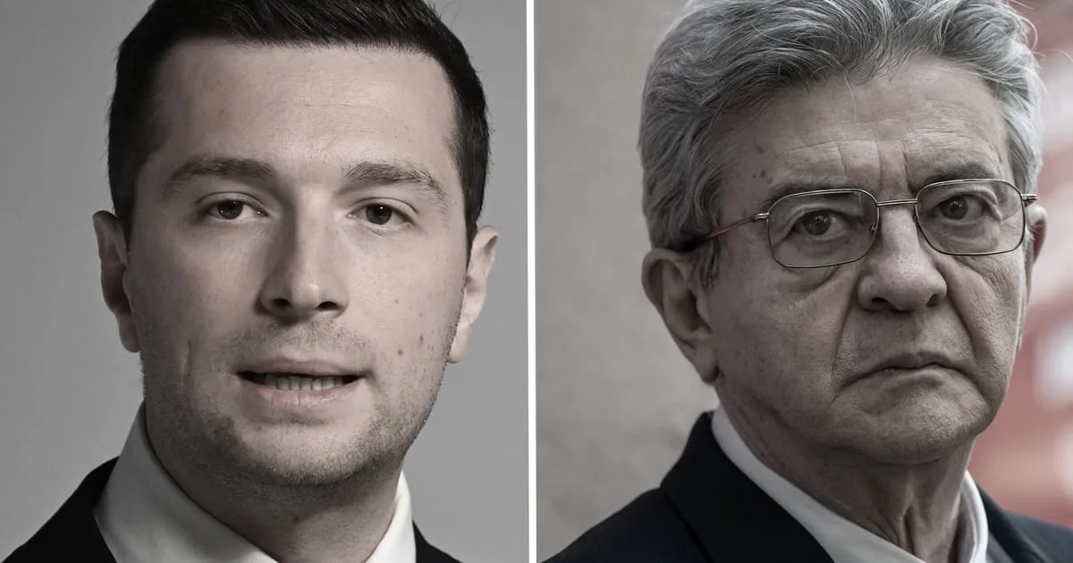 Jordan Bardella și Jean-Luc Mélenchon, candidați în alegerile prezidențiale din Franța.