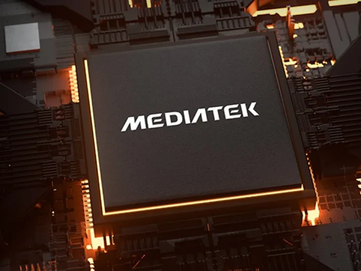 Chipset MediaTek pe un circuit integrat modern, simbolizând inovația tehnologică.