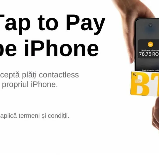 Comercianții pot accepta plăți contactless direct pe iPhone.