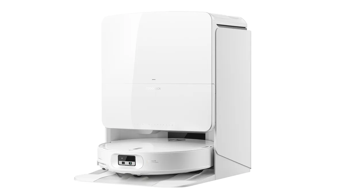 Stație de andocare pentru aspiratorul robot Roborock.