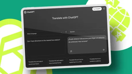 Interfața ChatGPT Translate, un instrument de traducere online eficient.