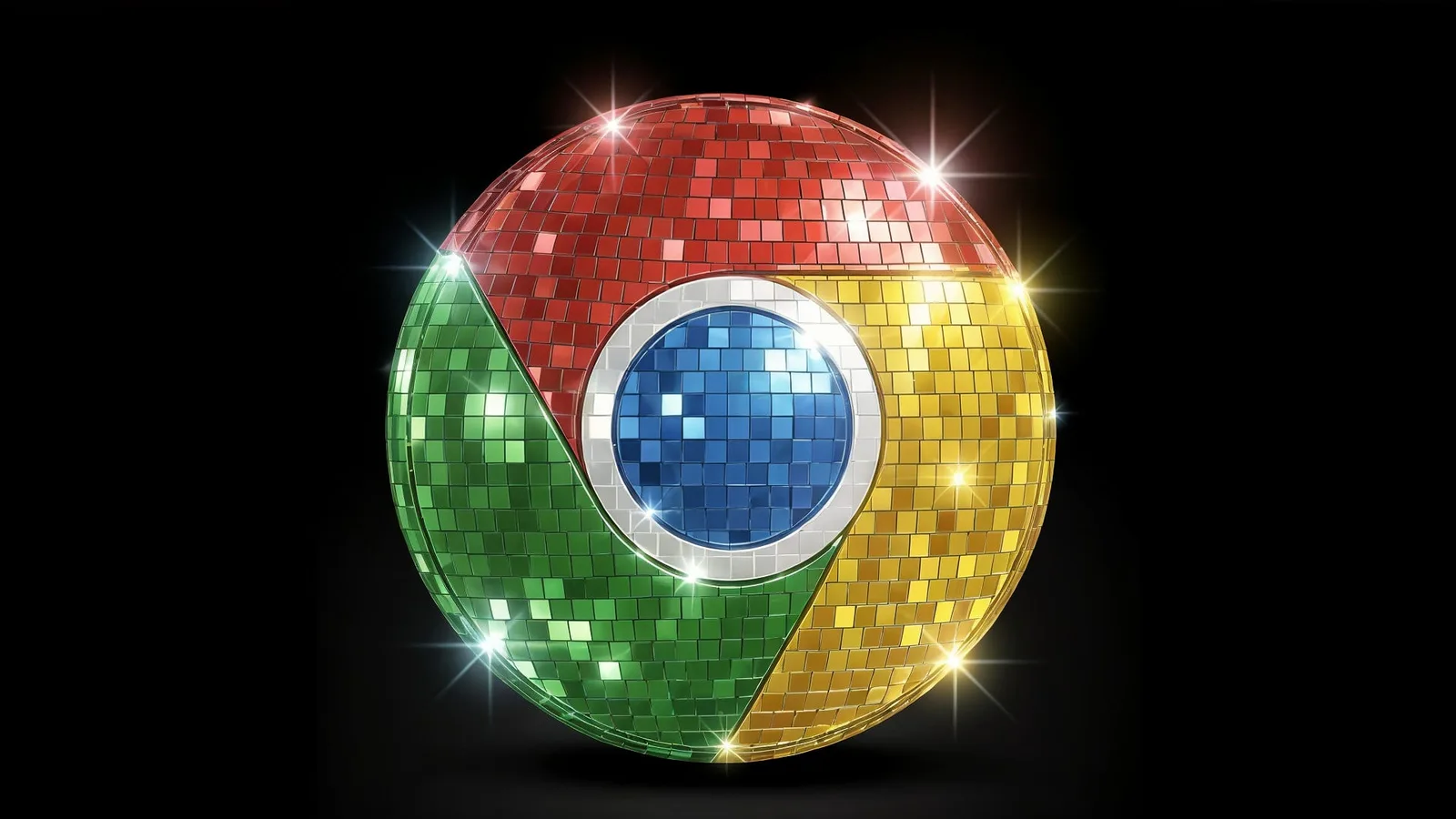 Pictogramă strălucitoare în stil disco, inspirată de globuri disco.