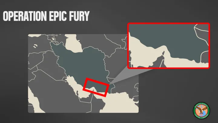 Harta care ilustrează zona strategică a Strâmtorii Ormuz.