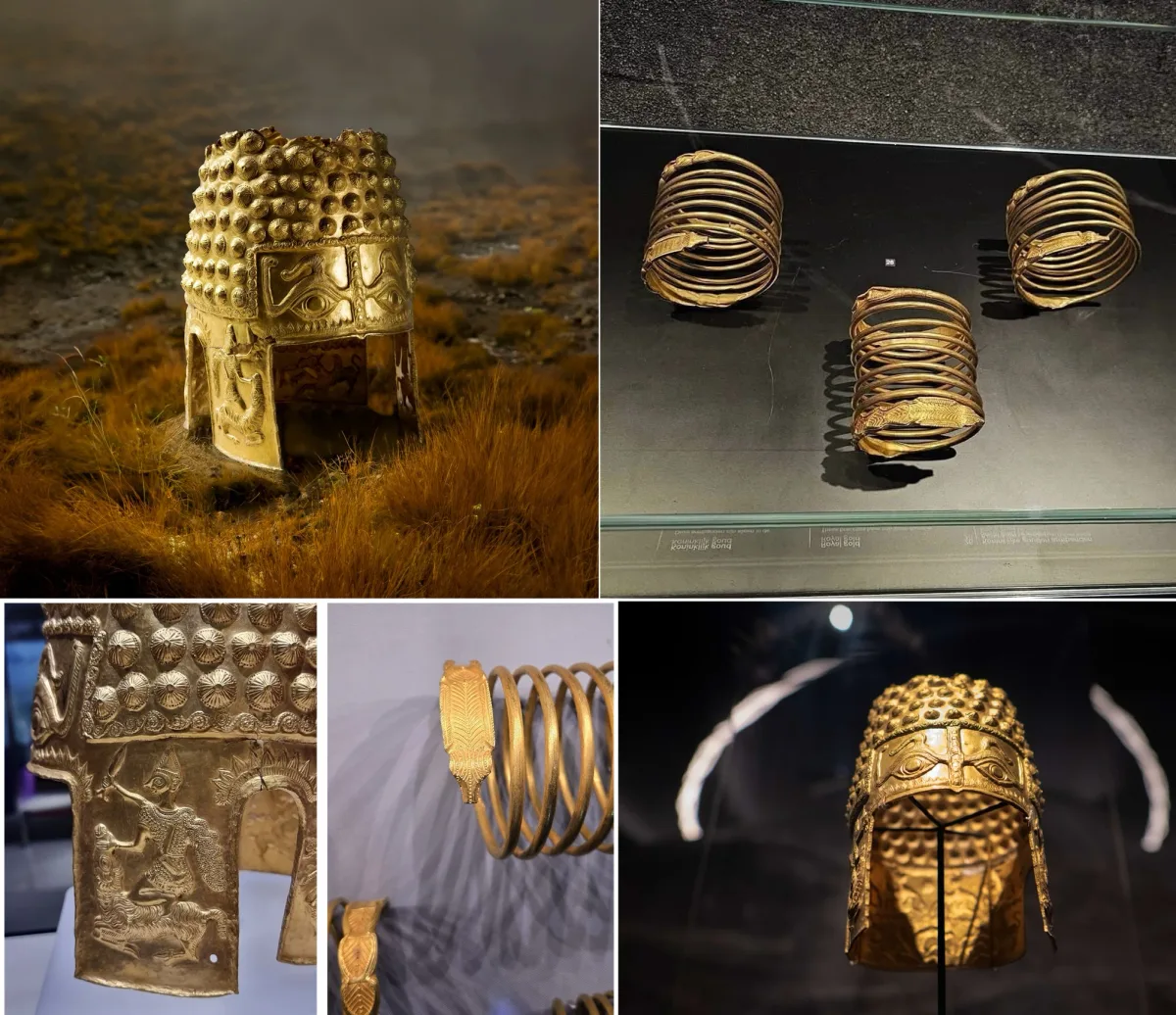 Coiful de aur de la Coțofenești expus în muzeu