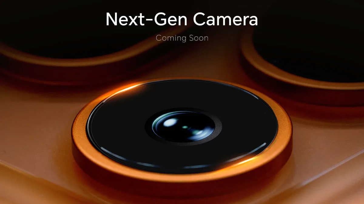 Detaliu al modulului foto cu lentile aurii-portocalii