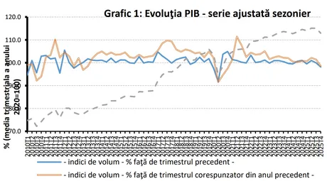 Evoluția PIB în 2025 arată o scădere semnificativă în sectoare cheie.