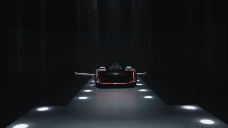 Conceptul de supercar Vision Gran Turismo, evidențiind inovația și designul avansat.