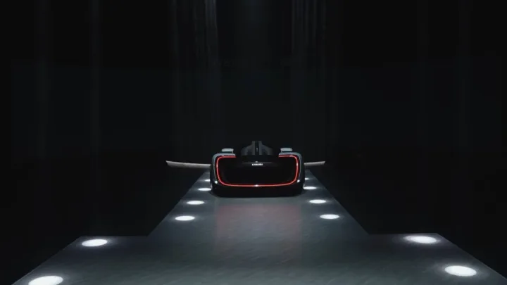 Conceptul de supercar Vision Gran Turismo, evidențiind inovația și designul avansat.