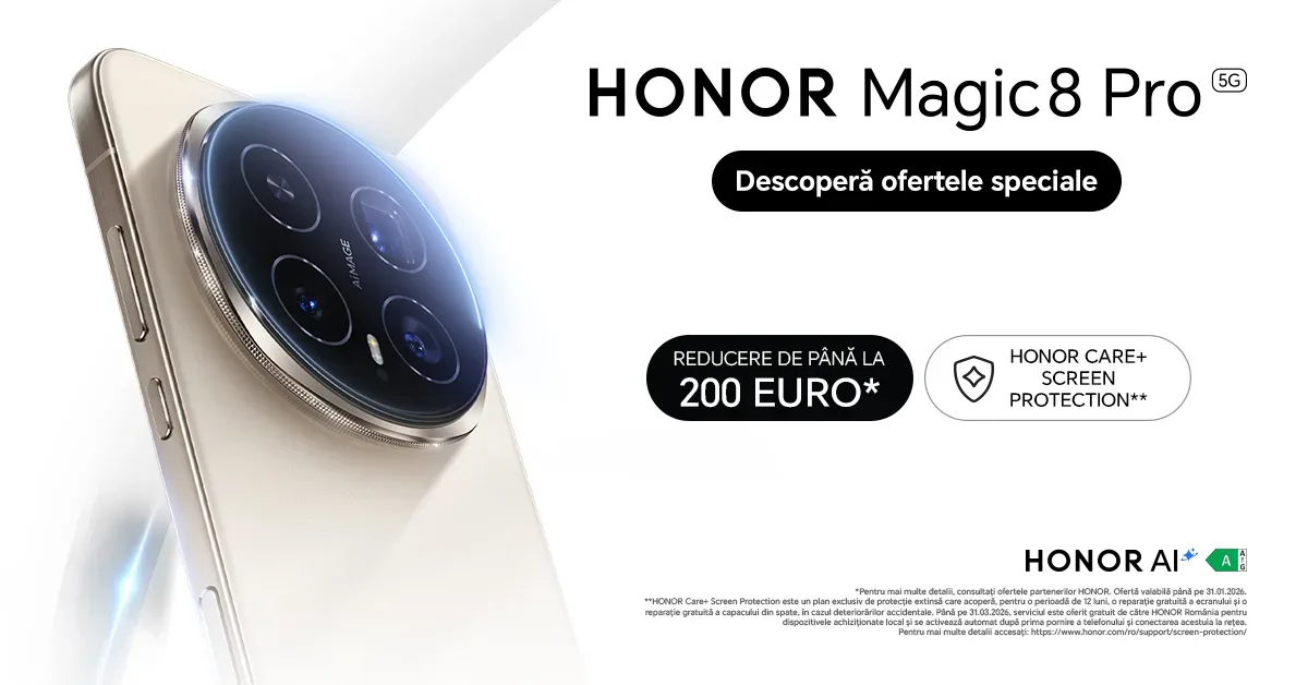 Detalii despre ofertele speciale pentru HONOR Magic8 Pro