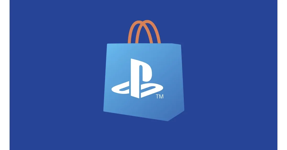 Logo PlayStation pe fundal albastru, simbolizând jocurile digitale.