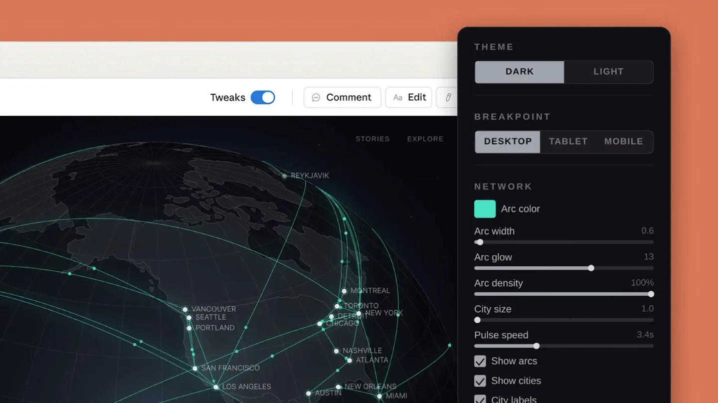 Instrument de design vizual pentru prototipuri rapide și editabile.