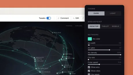 Instrument de design vizual pentru prototipuri rapide și editabile.