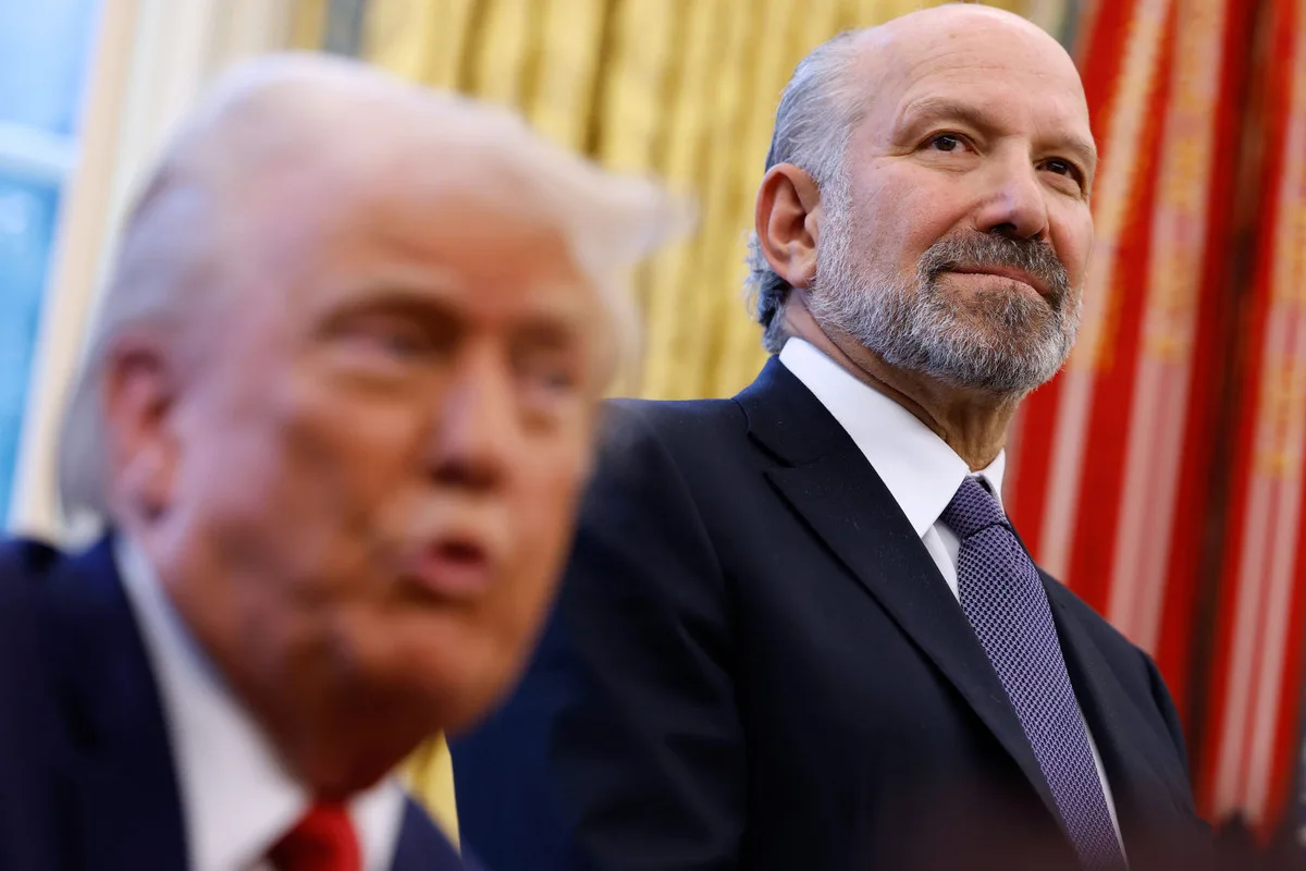 Howard Lutnick, secretarul american al Comertului, la anuntul acordului cu Taiwan.