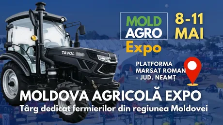 Tractoare Tavol expuse la MoldAgro Expo 2026, dedicate fermierilor din România.