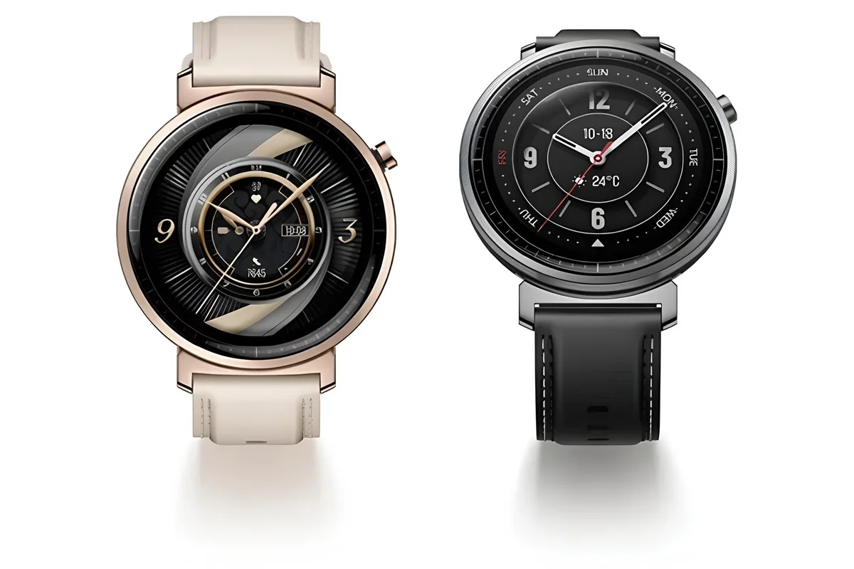 Ceasul Honor Watch GS 5 cu design elegant și curea din piele.