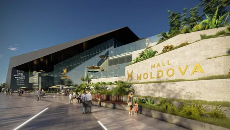 Vedere a Mall Moldova, un proiect de retail modern, deschis în 2025.