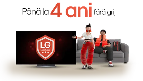 Programul LG Elite Care oferă garanție extinsă și instalare gratuită pentru televizoare premium.