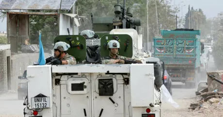 Soldați francezi în misiune de menținere a păcii în Orient.