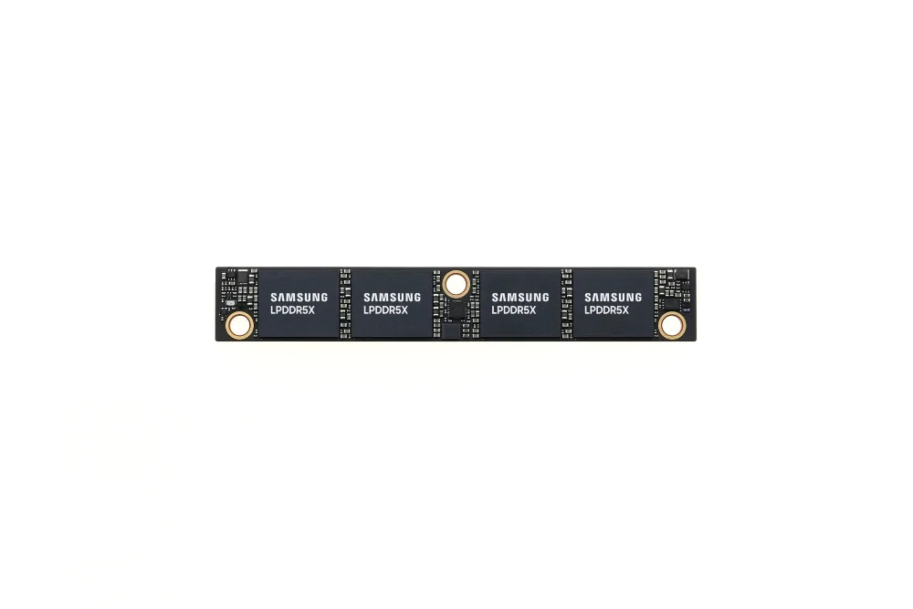 Modul de memorie LPDDR5 de la Samsung, destinat aplicațiilor AI.