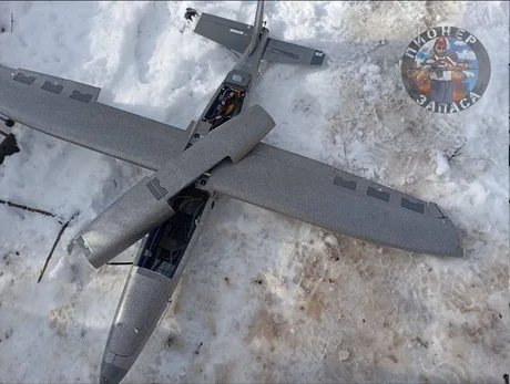 Drone ucrainene Hornet pe zăpadă, pregătite pentru atacuri în Donețk.