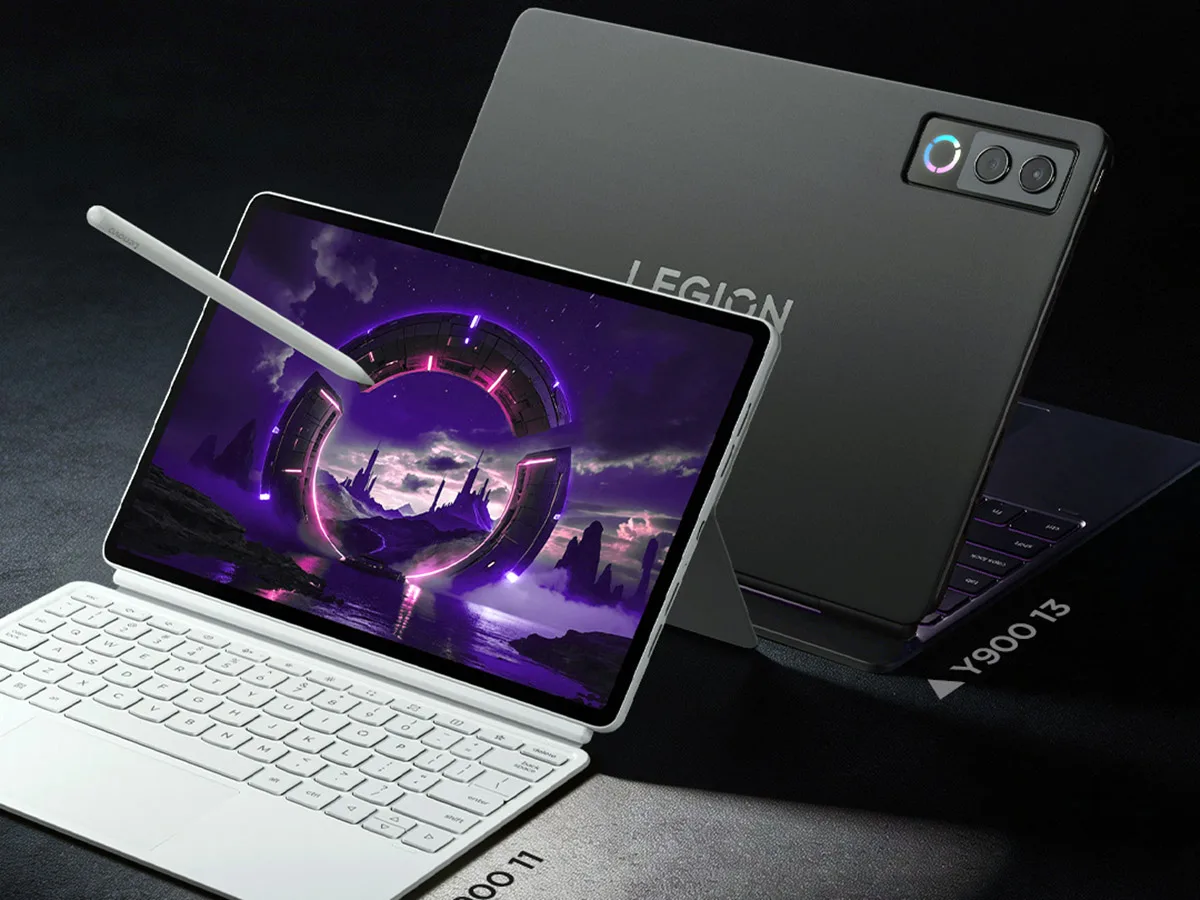 Tableta Legion Y900 cu ecran 4K și stylus, pregătită pentru gaming.