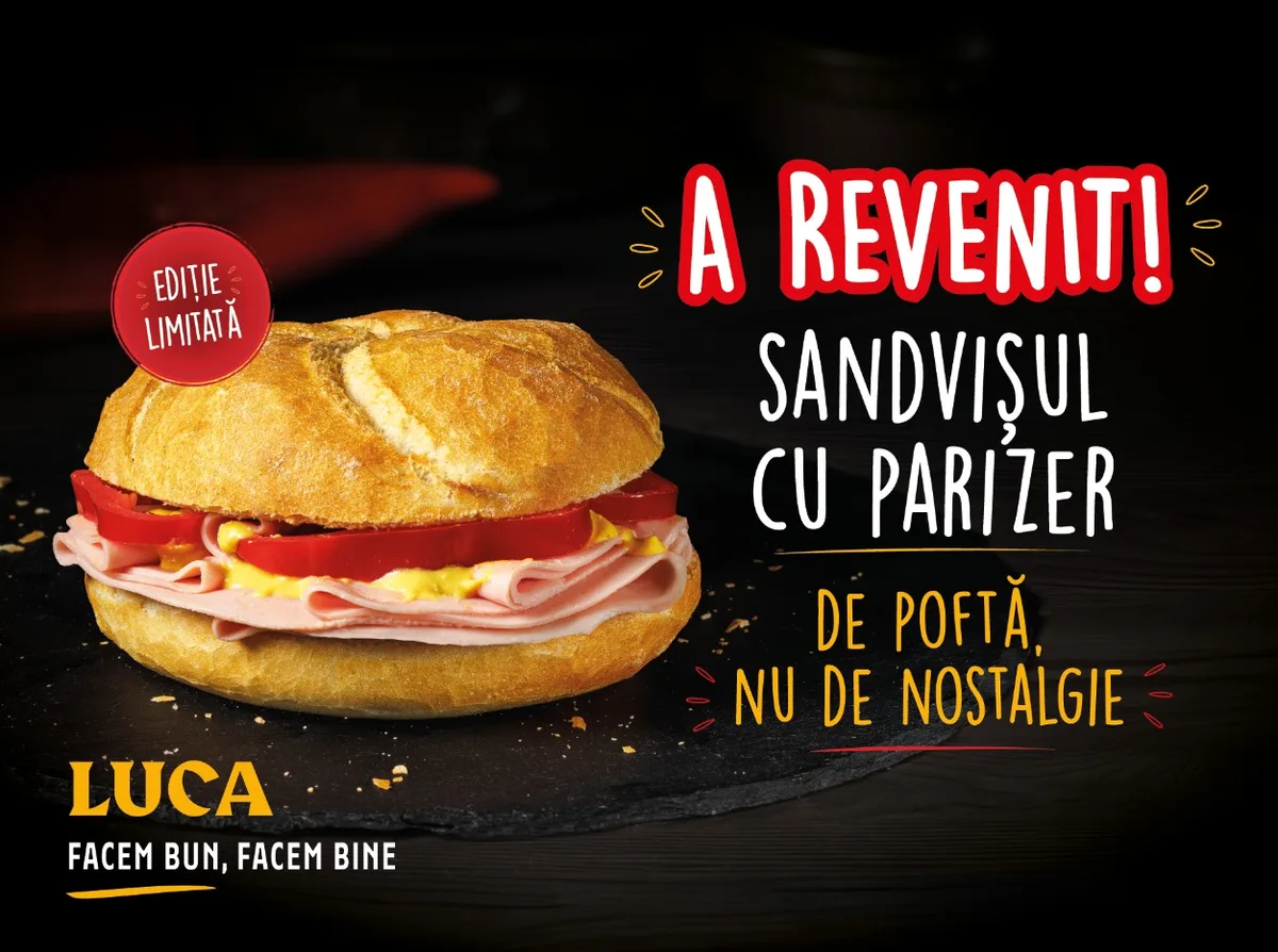 Sandviș cu parizer, ingredientele clasice și un gust familiar.