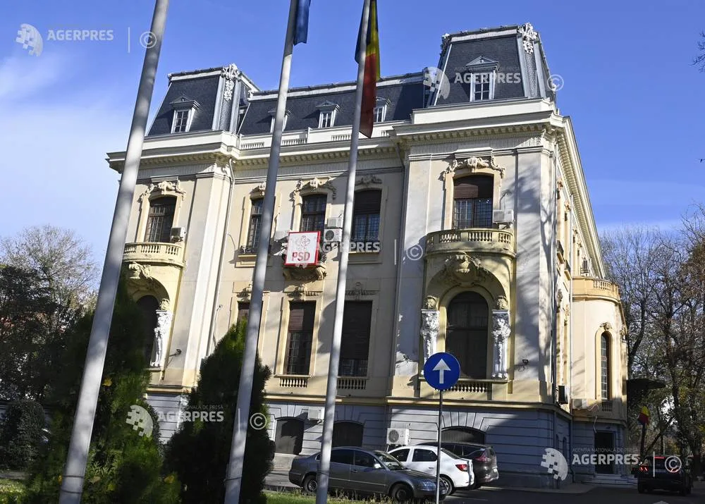 Clădirea sediului PSD, un simbol al politicii românești.
