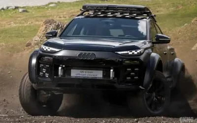 Conceptul Audi Q6 E-Tron Off-Road testat pe teren accidentat.