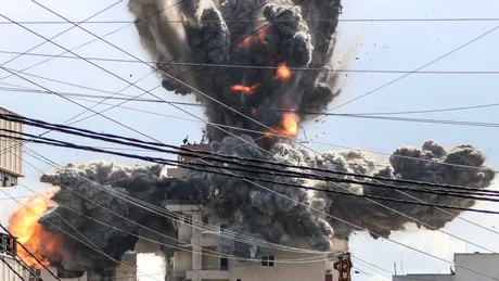 Explozie puternică în Liban, provocată de atacuri aeriene israeliene.