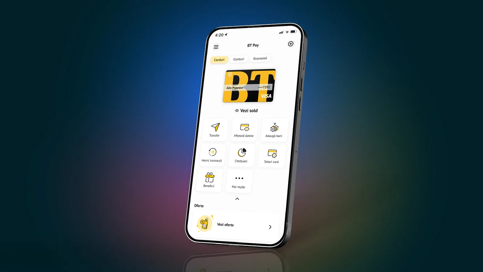 Aplicația BT Pay oferă o experiență digitală modernă pentru deschiderea contului.