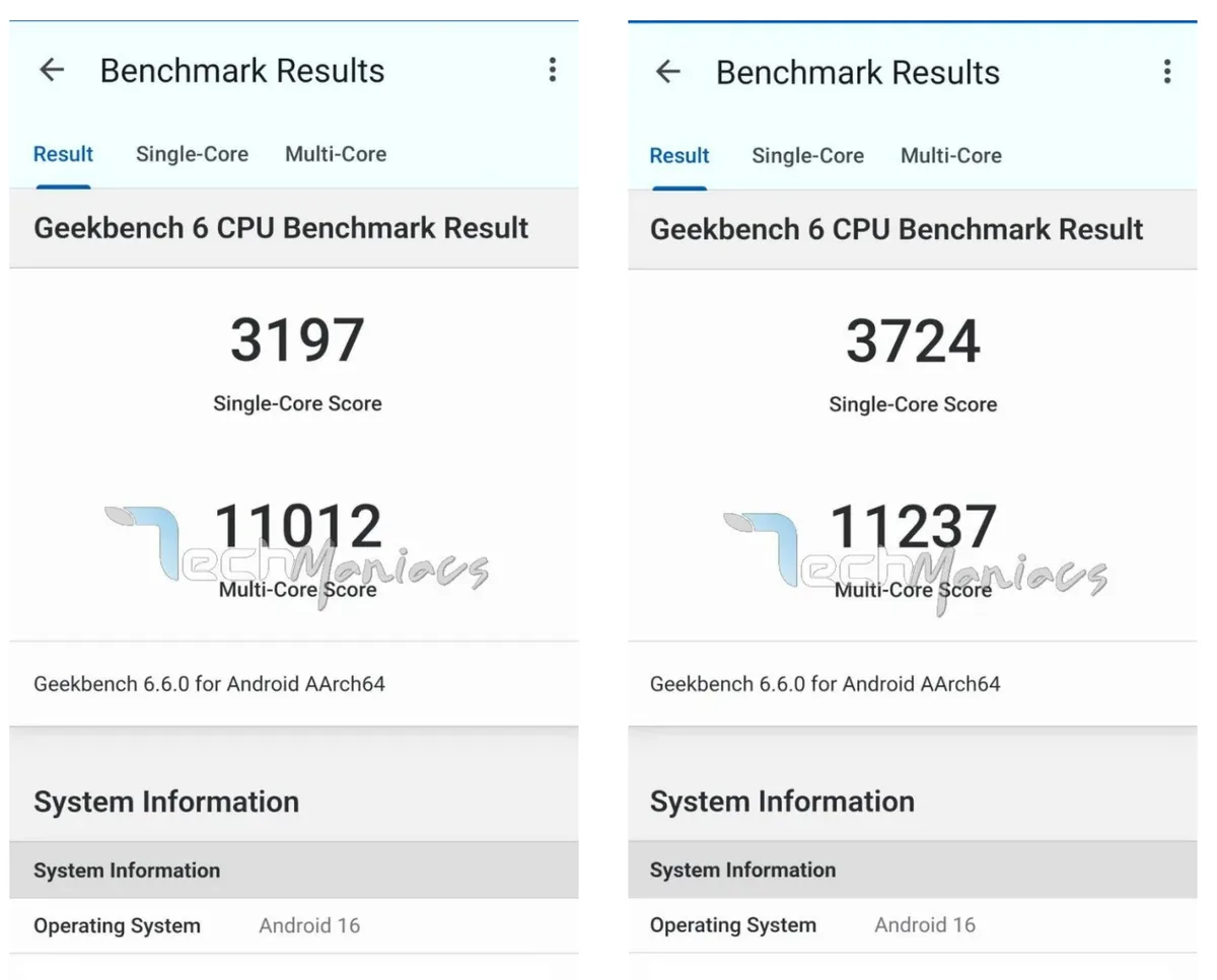 Rezultatele benchmark-urilor Geekbench pentru Galaxy S26 Ultra.