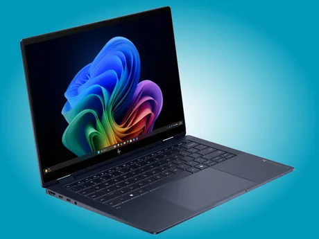 Laptopul HP EliteBook X Flip G2i cu ecran OLED și design modern.