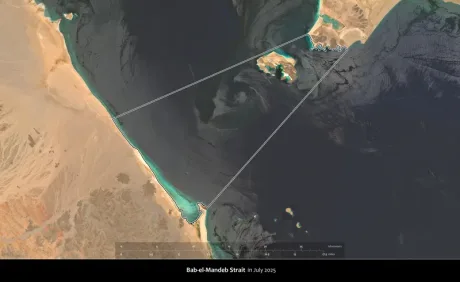 Strâmtoarea Hormuz, un punct strategic pentru transportul petrolier.
