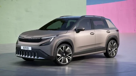 Crossover electric Skoda Epiq, design modern și compact, pregătit pentru oraș.