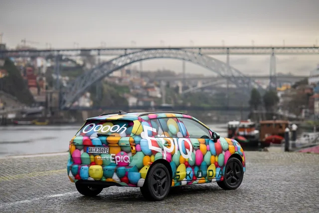 Modelul Skoda Epiq camuflat, pregătit pentru lansare.