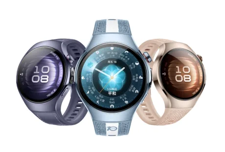 Ceasuri inteligente Huawei WATCH 5 cu diverse culori și funcții avansate de sănătate.