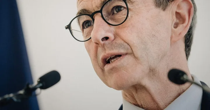 Bruno Retailleau discutând despre candidatura sa la președinție.