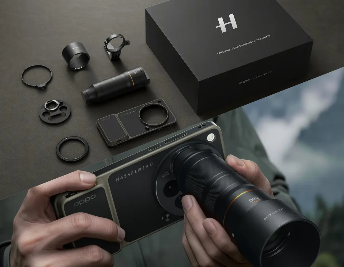 Kitul Hasselblad pentru Oppo include lentile și accesorii pentru zoom avansat.
