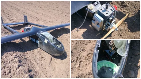 Dronă prăbușită pe un câmp din Suceava, investigată de autorități.